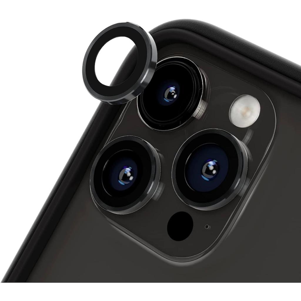 Set Lentile de Protectie pentru Camera Foto compatibile cu Apple Iphone 14 Pro/ 14 Pro Max, Sticla Securizata 9H, Easy Application, Black