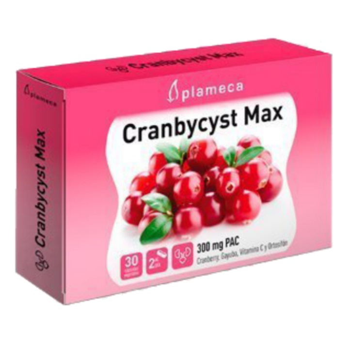 Supliment alimentar Cranbycyst Max, Plameca, Pentru sistemul urinar, 30 capsule