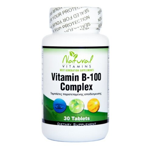 Complex Vitamina B-100, Natural Vitamins, 30 Tablete - EMAG.ro