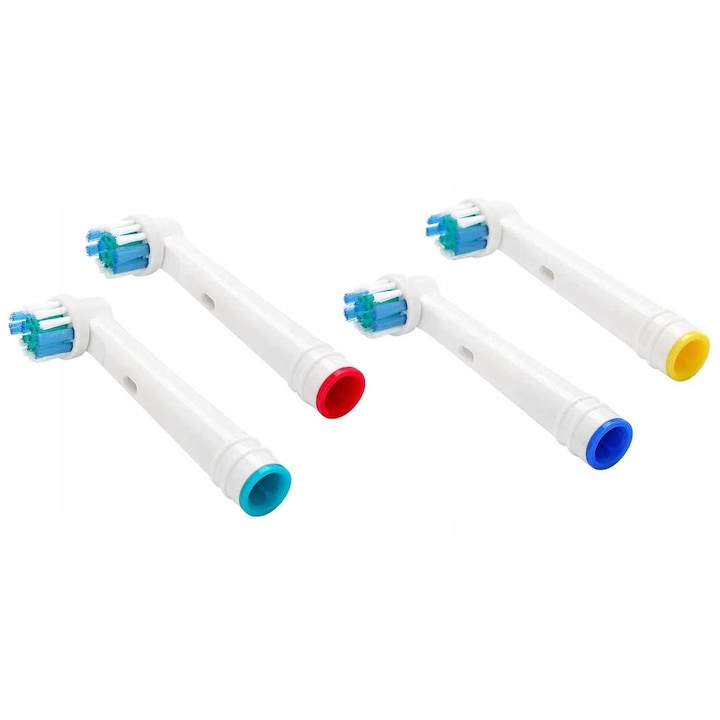 4 db elektromos fogkefe utántöltő készlet, White Clean, Oral-B kompatibilis, fehér