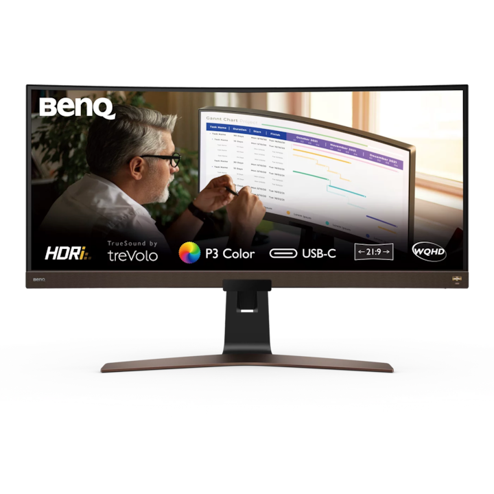 Hajlított IPS monitor BenQ EW3880R, 37,5", WQHD, 21:9, 4 ms, HDR10, USB-C, fekete