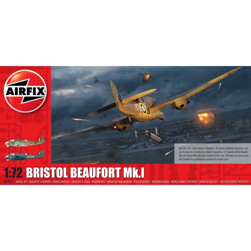 Kit constructie aeronava Bristol Beaufort Mk.I 1:72, Airfix 