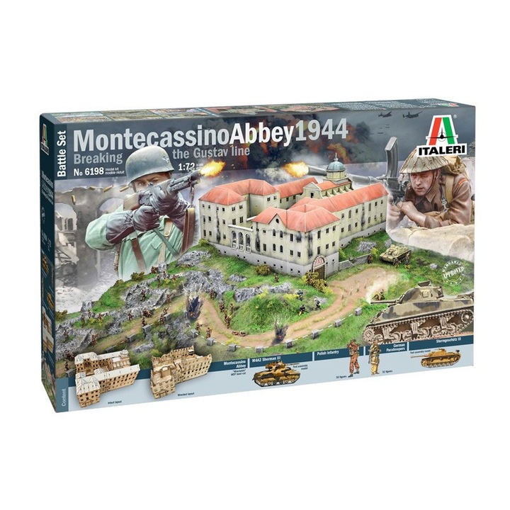 Модел, Italeri, абатство Монтекасино 1944 г., 1:72, многоцветен