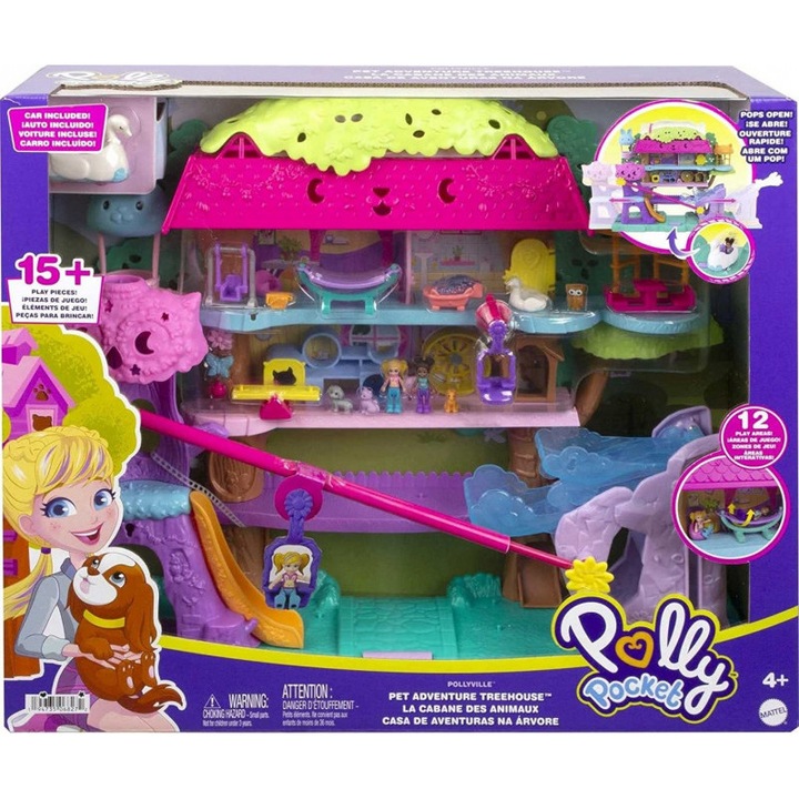 Mattel, Polly Pocket, műanyag, többszínű figurák készlete