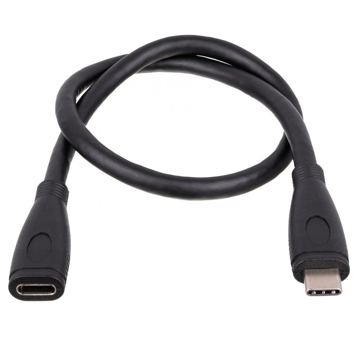 Cablu, Akyga, USB C/USB C, 0.3m, Negru