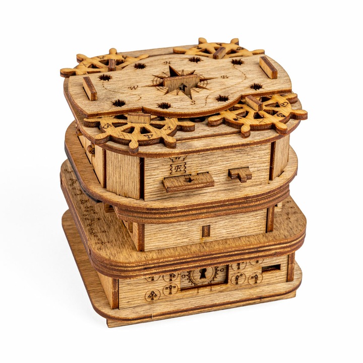 Дървен пъзел iDventure, Cluebox Escape Room in a Box Davy Jones Locker, 72 части