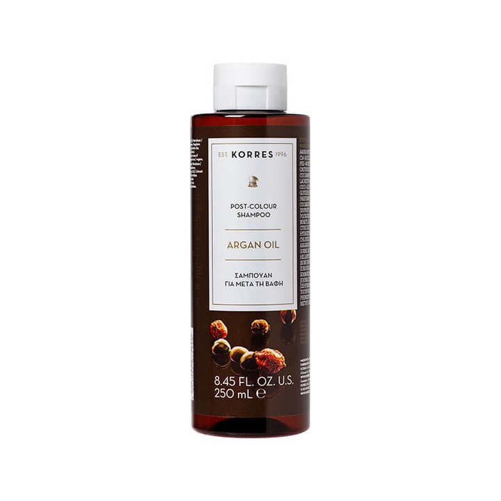Sampon post-color, Korres, Cu ulei de argan, 250 ml
