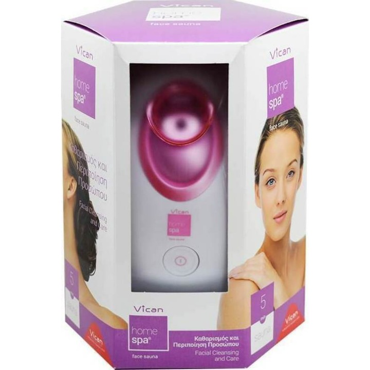 Sauna faciala, Vican, Pentru tonifiere/regenerare, Alb/Roz