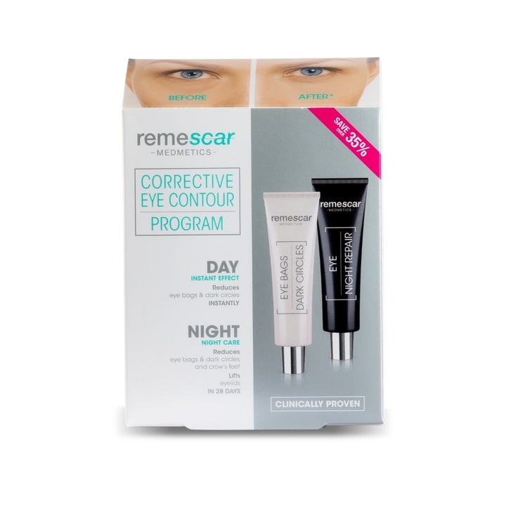 Tratament corector pentru zona ochilor, Remescar, 2x8 ml