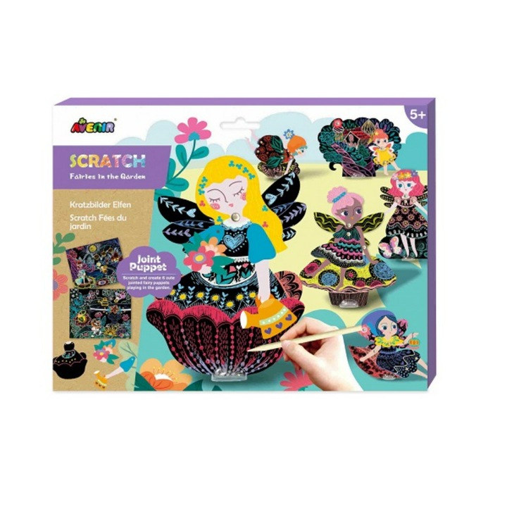 Interaktív karcoló készlet, Avenir, Scratch Puppets Zane, 5 év felett
