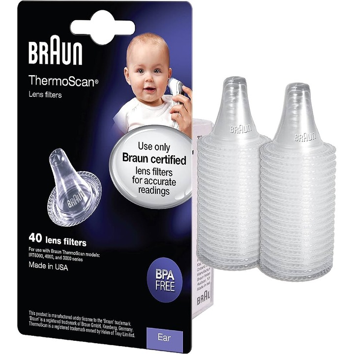 Set 40 filtre lentile termometru, Braun Baby ThermoScan