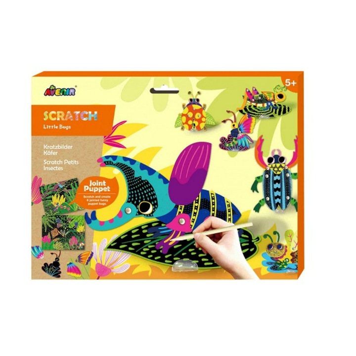 Set desen pentru copii, Avenir, Insecte, 5+