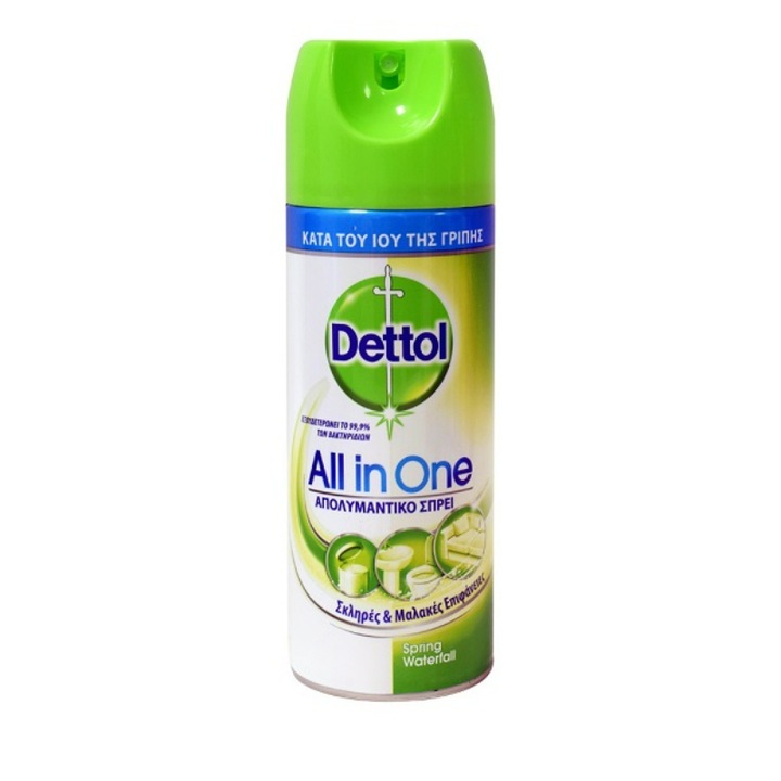 Spray dezinfectant, Dettol, All in One Spring Waterfall, 400ml