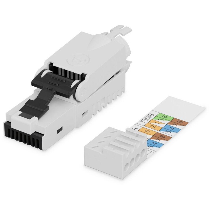Adaptor de retea Digitus CAT 6A mufa RJ45 Negru DN-93633