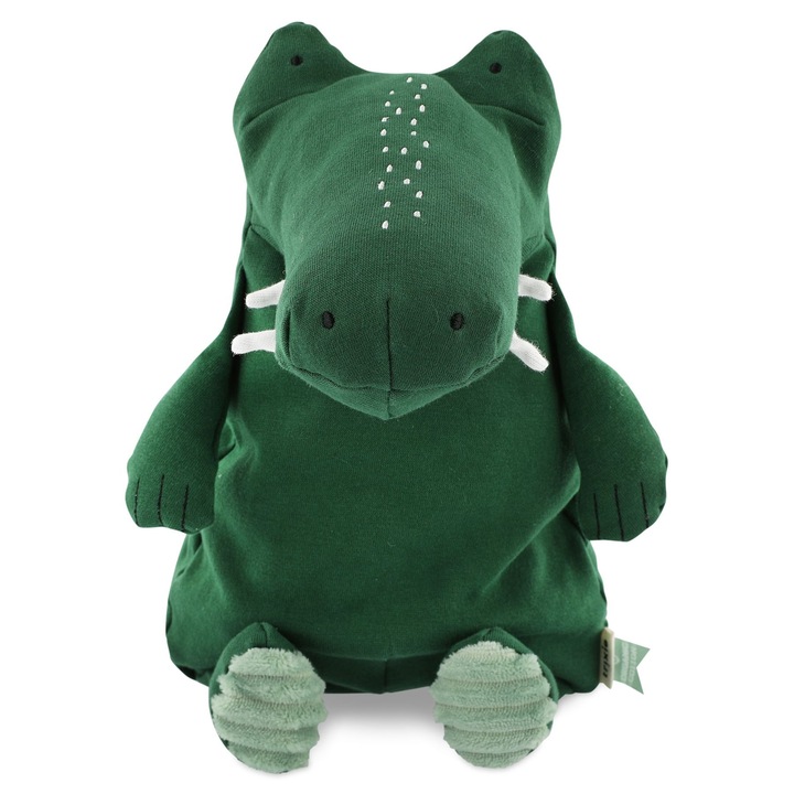 Jucarie de plus Mr Crocodile, 38 cm, Bumbac organic, Verde