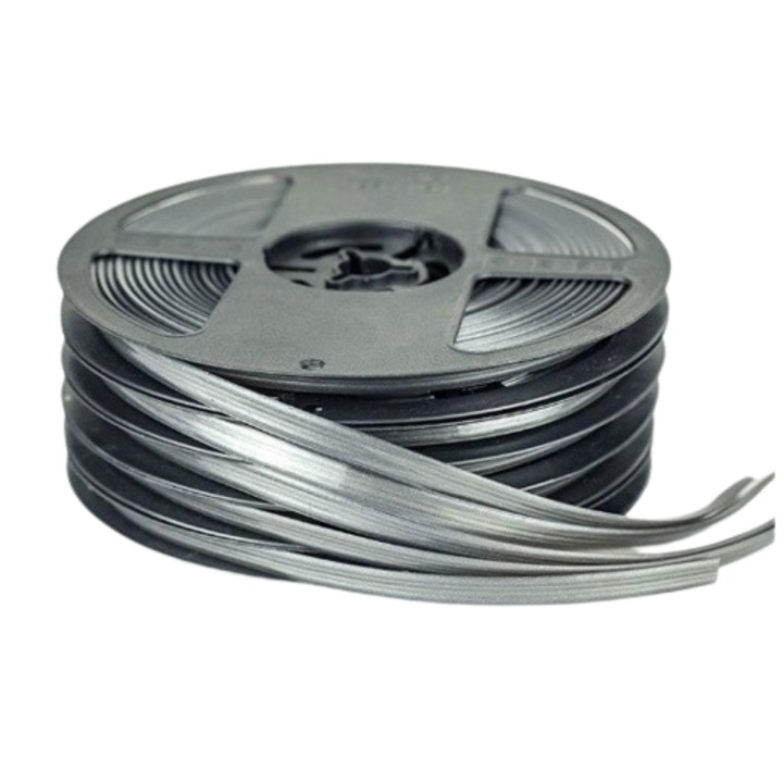 Banda Sanitara de Etansare, Dimensiuni 8 mm x 6 m, Grosime 2mm, Material Siliconic, Autoadeziva, Foarte Rezistenta, Gri