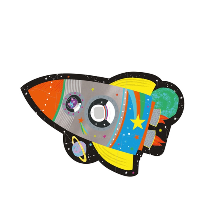 Пъзел, Floss&Rock, 12 части, Многоцветен