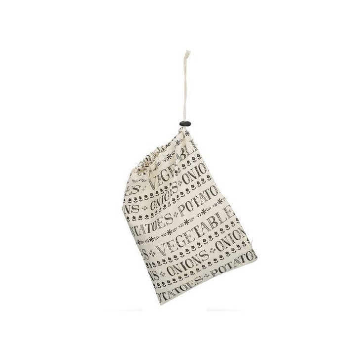 Sac de legume, Creative Tops, 26 x 36 cm, Alb/Negru