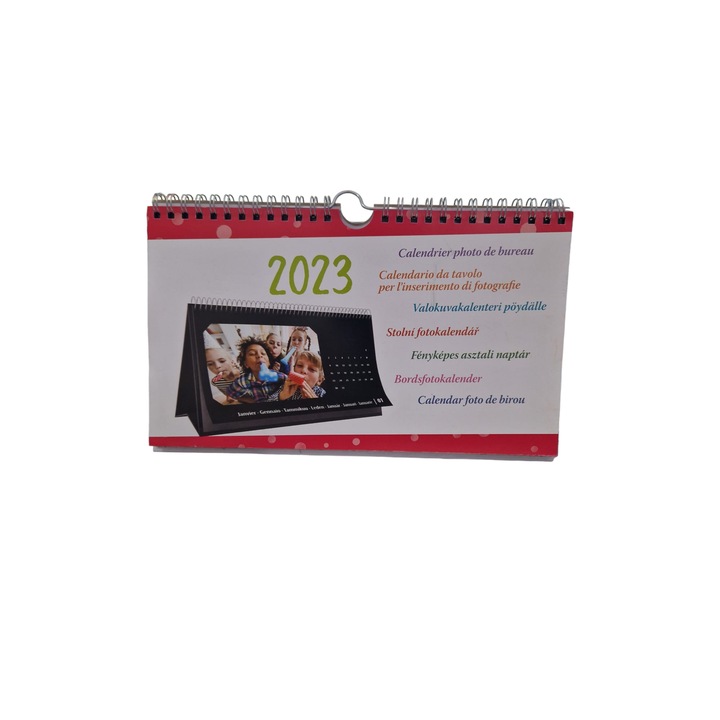 Calendar familial 2023 de birou personalizabil poze sau desene