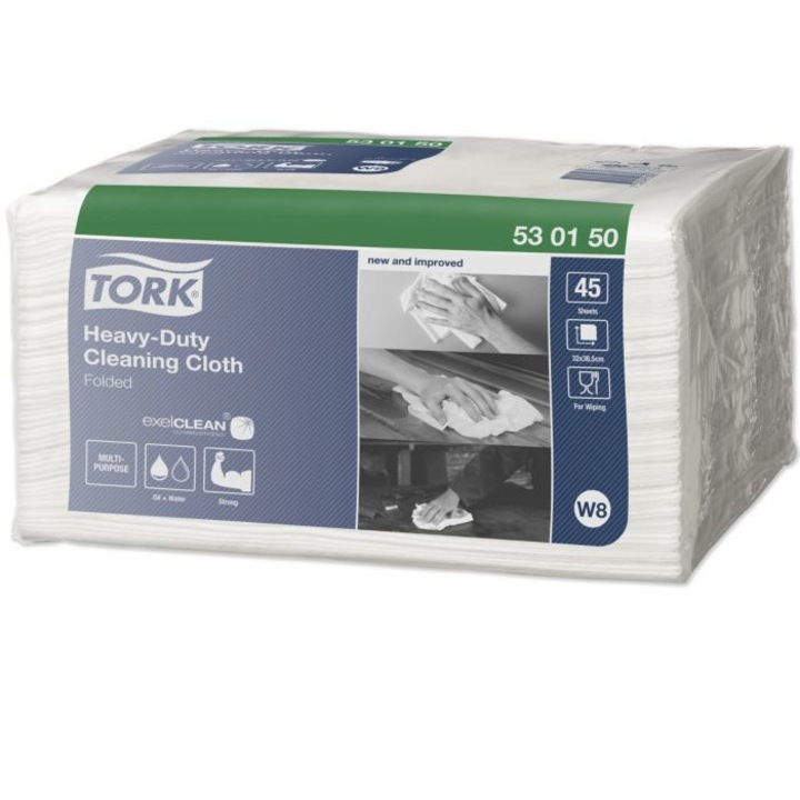 Почистващи кърпи Tork, Premium 530, Бяло