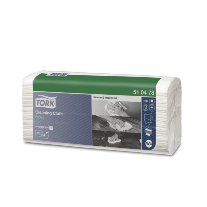 Кърпички, Tork, 130 бр., Бели