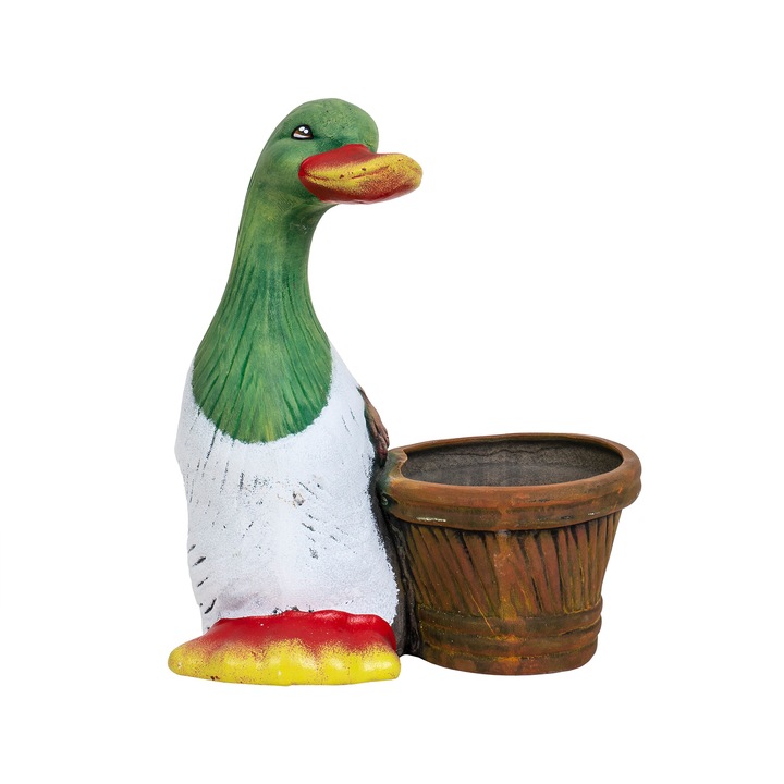 Ghiveci din ceramica, model gasca, lungime 20cm / EXT 7104