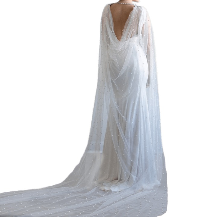 Menyasszonyi ruha, Vaxiuja, Tüll, 130x130cm, Elefántcsont szín
