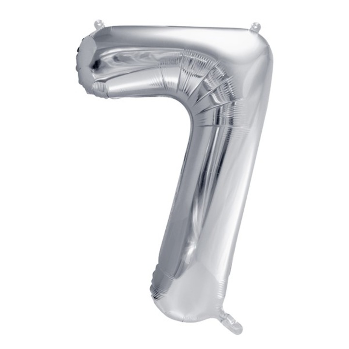 7-es számú parti lufi ezüst 35cm
