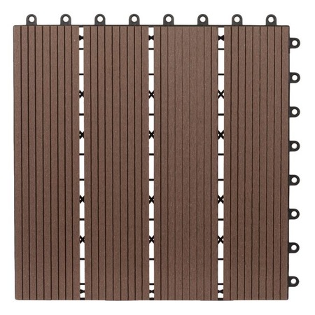 Podea de terasa, dock, material wpc, maro, 30x30cm - eMAG.ro