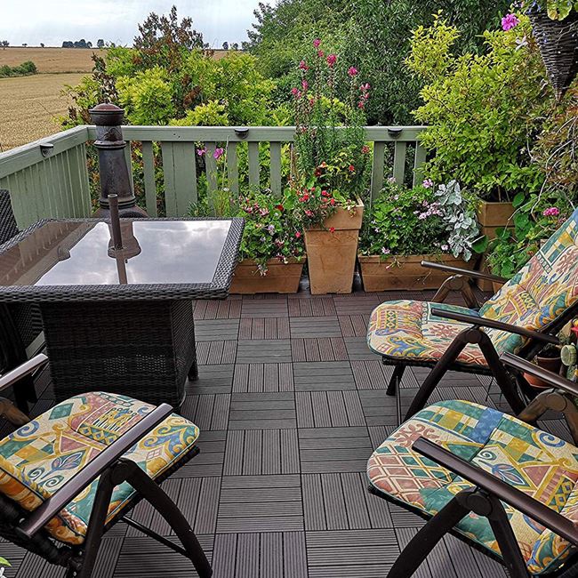 Podea de terasa, dock, material wpc, maro, 30x30cm - eMAG.ro