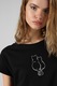COLIN'S, Tricou cu decolteu rotund si imprimeu grafic, Negru, XS