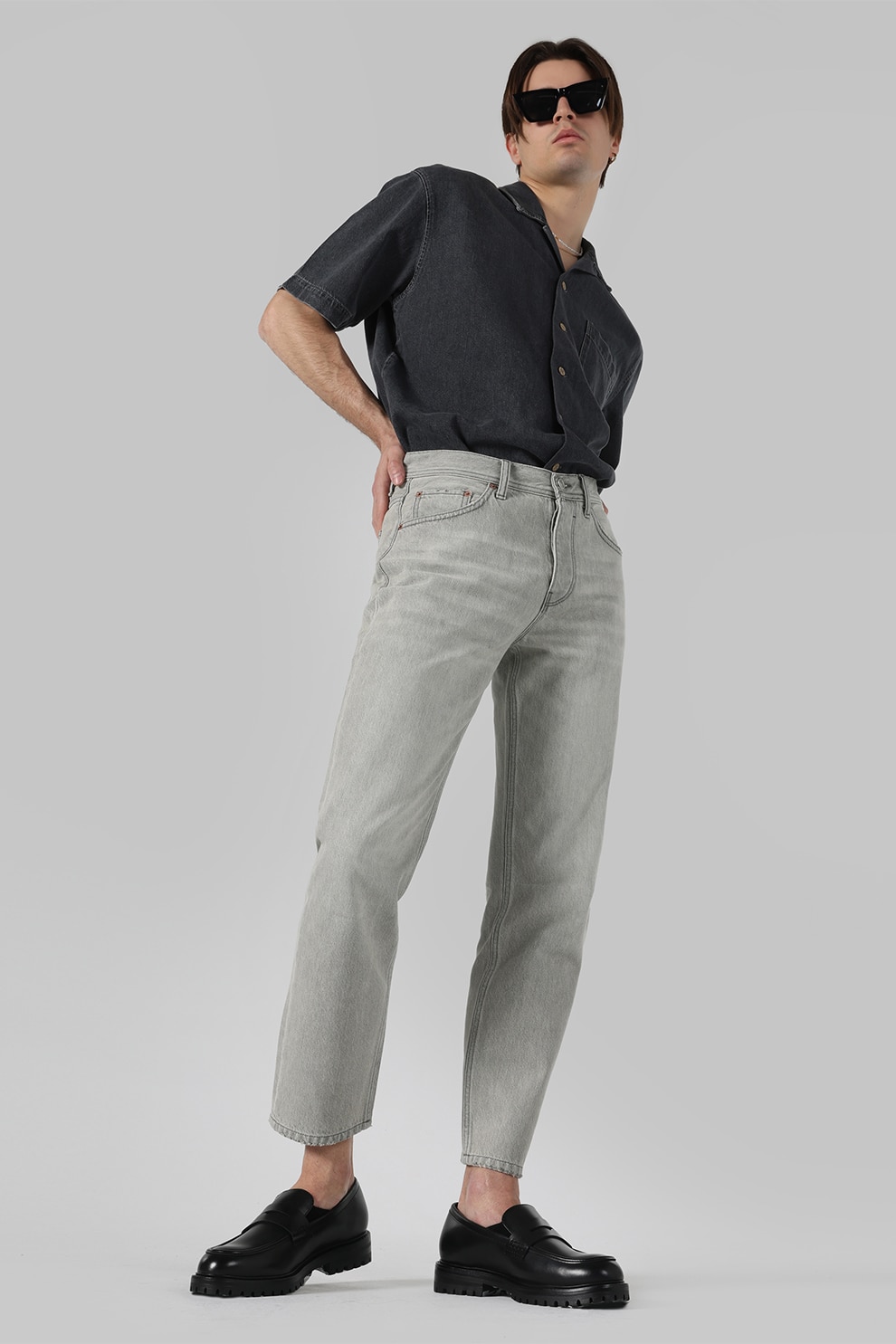 COLIN'S, Blugi drepti 46 Marco, Gri cenusiu, W33-L30