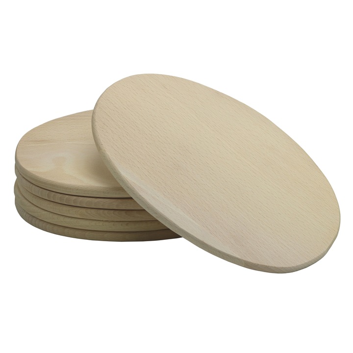 Set tocator oval, lemn, 23 x 15 cm, 6 buc, OnemisFlot