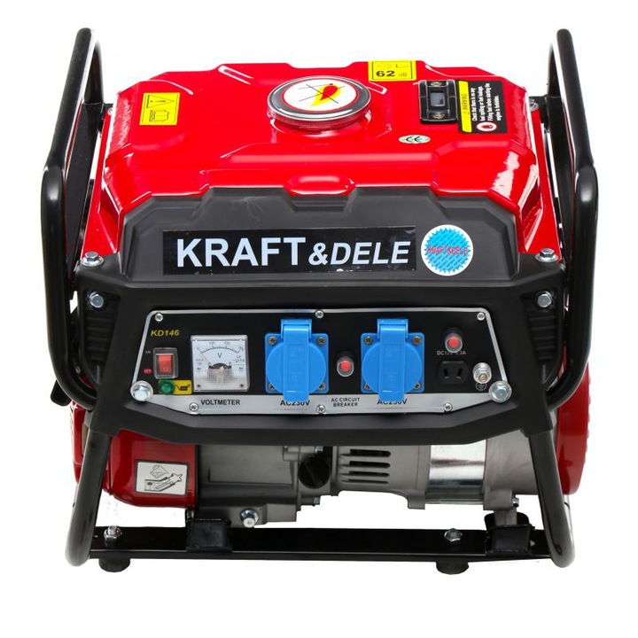 Áramfejlesztő, 1500W 12/230V, KD146, Kraft&Dele