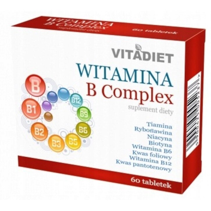 Supliment Alimentar, VitaDiet Vitamina B Complex, 60 Tablete - EMAG.ro