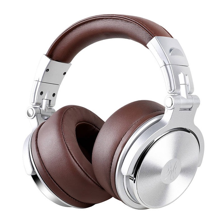 Слушалки OneOdio Pro30, 50mm, 110dB ± 3dB, 3.5 mm, 6.35 mm жак, сребристи