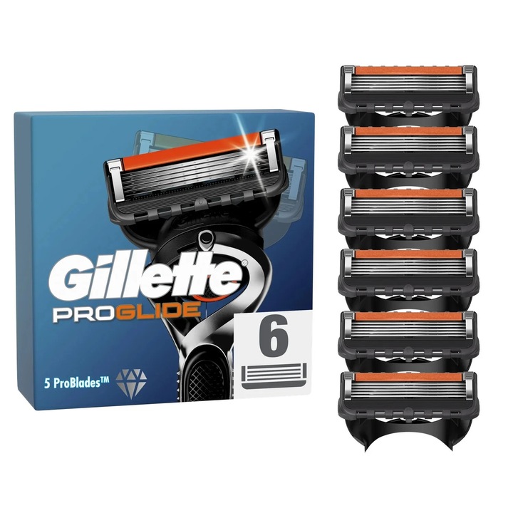 Gillette Fusion ProGlide Kézi borotvaalkatrészek, 6 db