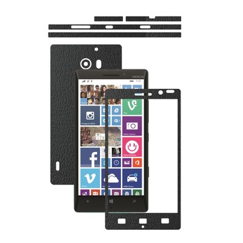 Folie de protectie Carbon Skinz, Husa de tip Skin Adeziv pentru Carcasa, Piele Neagra dedicata Nokia Lumia 930 Folie de protectie Carbon Skinz, Husa de tip Skin Adeziv pentru Carcasa, Piele Neagra dedicata Nokia Lumia 930