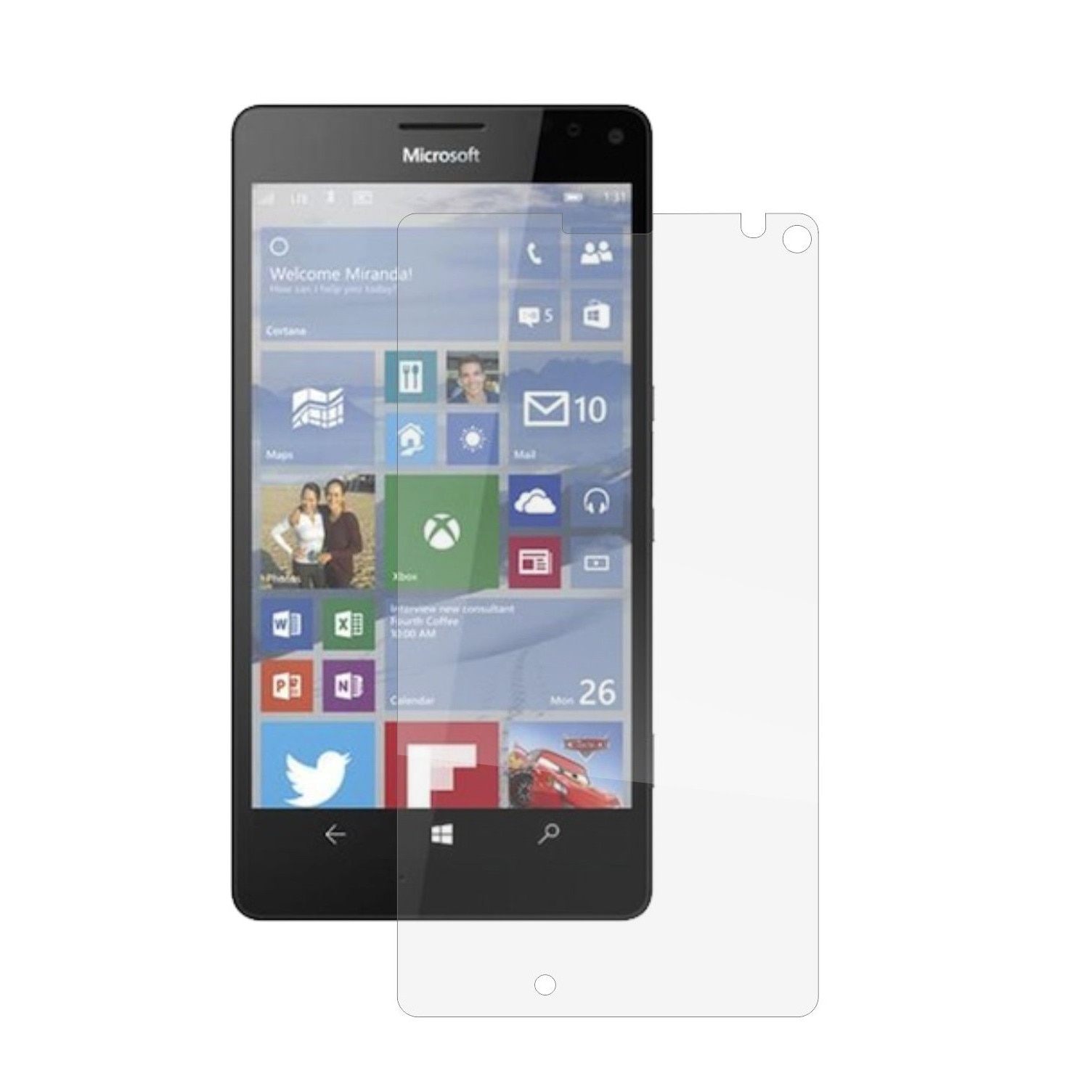 Set 2 Folii Protectie Ecran, Acoperire Totala, Adezive si Foarte Flexibile, Invisible Skinz Ultra-Clear HD pentru Microsoft Lumia 950 XL