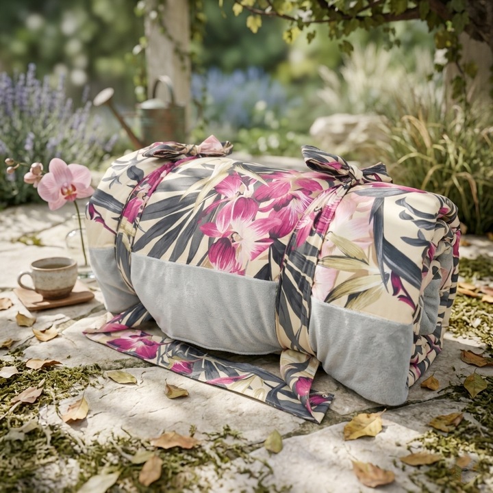 BlueKitty - Patura picnic, plaja, model Colibri Gri, multicolor, 180 x 200 cm