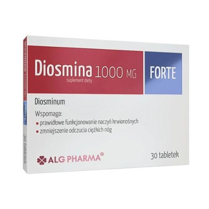 Supliment alimentar, Alg Pharma, Diosmina 1000mg Forte, 30 tablete