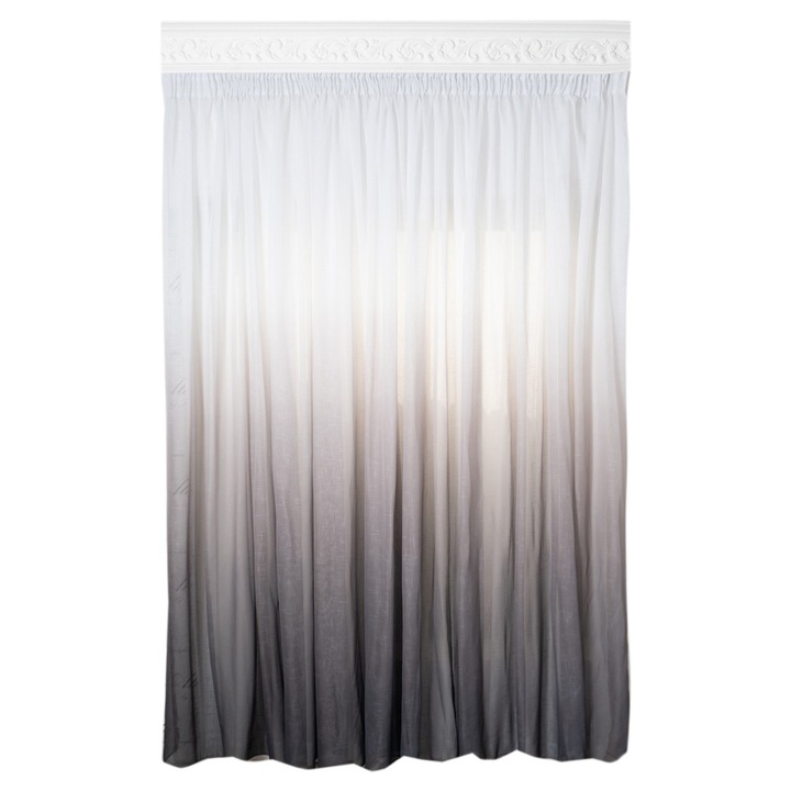 Perdea gri, degrade, DolceSara 045, cu rejansa,300 x 250
