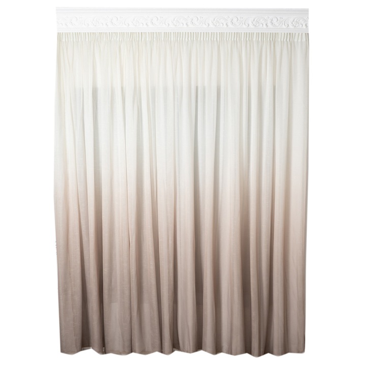 Perdea bej, degrade, DolceSara 051, cu rejansa,500 x 250