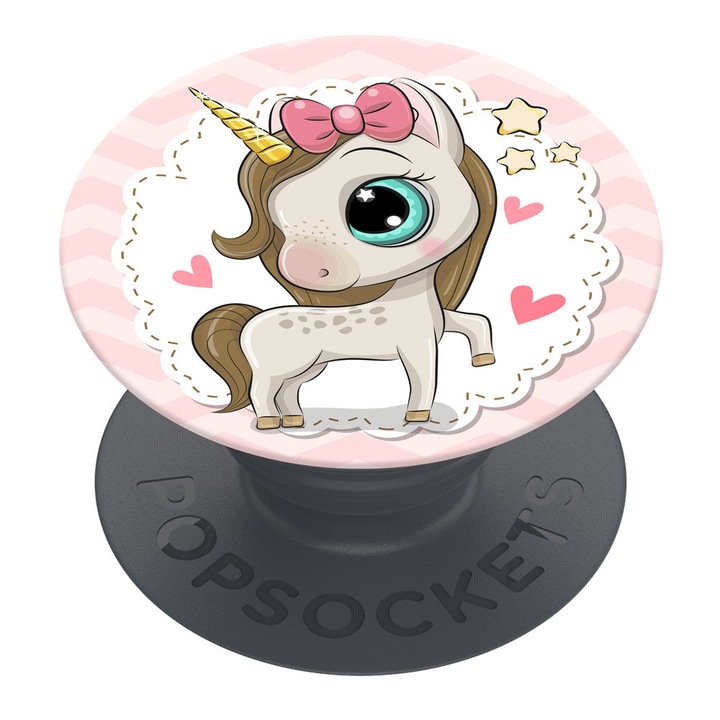 PopSockets univerzális telefon és tablet tartó, PopGrip Basic Unicorn Pony