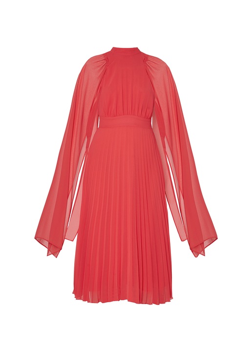 Rochie midi cu maneci detasabile, Liu Jo, Rosu