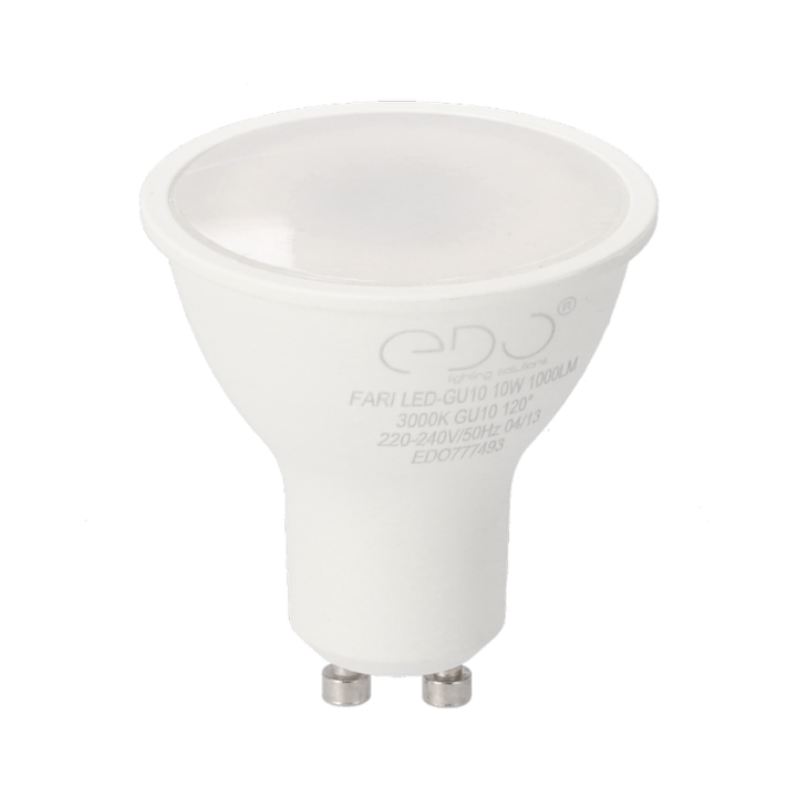 Bec FARI LED GU10 10W 3000K cald WW 1000lm 120 grade EDO