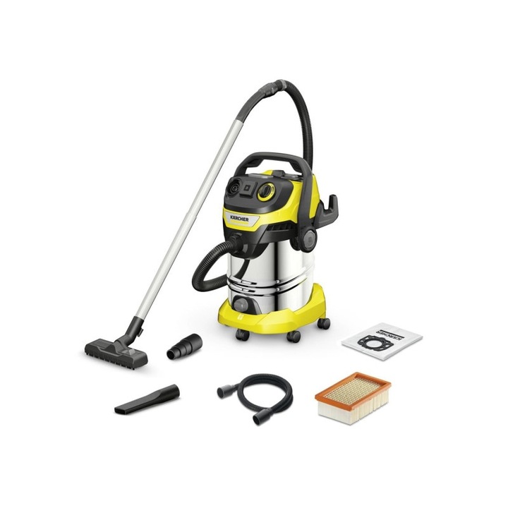 Aspirator universal Karcher 1.628-361.0, 30l, 1300W, Galben/Negru