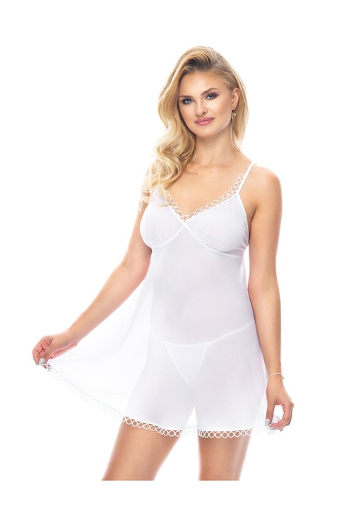 Lenjerie sexy, Irall, Sadia, L, Alb