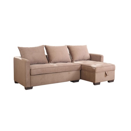 Canapea Kring Simone, 228x78-134x94 cm, material textil, Bej