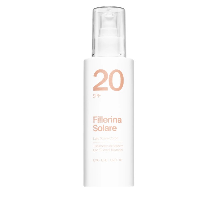 Crema de corp pentru protectie solara SPF 20, Fillerina Sun Beauty, 150 ml